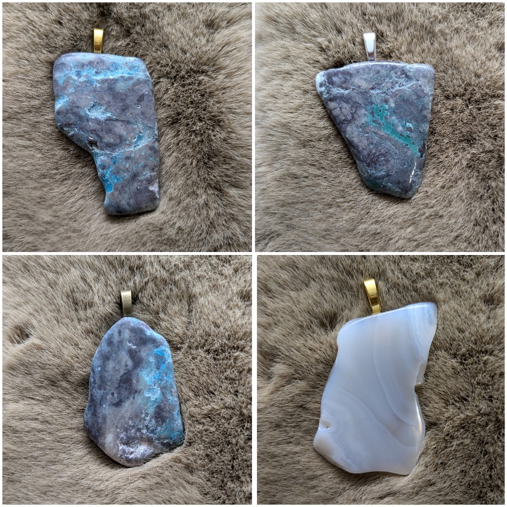 Natural stone pendants
